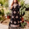 PRESENTING GOOD QUALITY GEORGETTE LONG KURTI WITH BEAUTIFUL FULLY EMBROIDERED GEORGETTE SHARARA