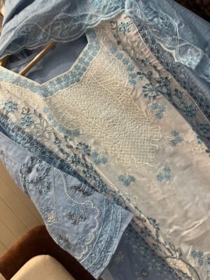 Alternative view of CHIKANKARI COTTON STITCHED (INNER STITCHED) WITH STITCHED COTTON BOTTOM WITH KOTA CHEX EMBROIDERY DUPATTA