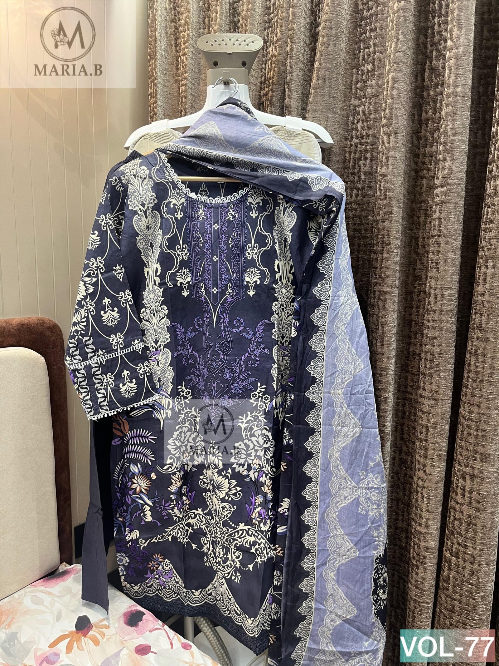 PRINTED COTTON STITCHED WITH STITCHED COTTON BOTTOM AND COTTON DUPATTA - Image 4