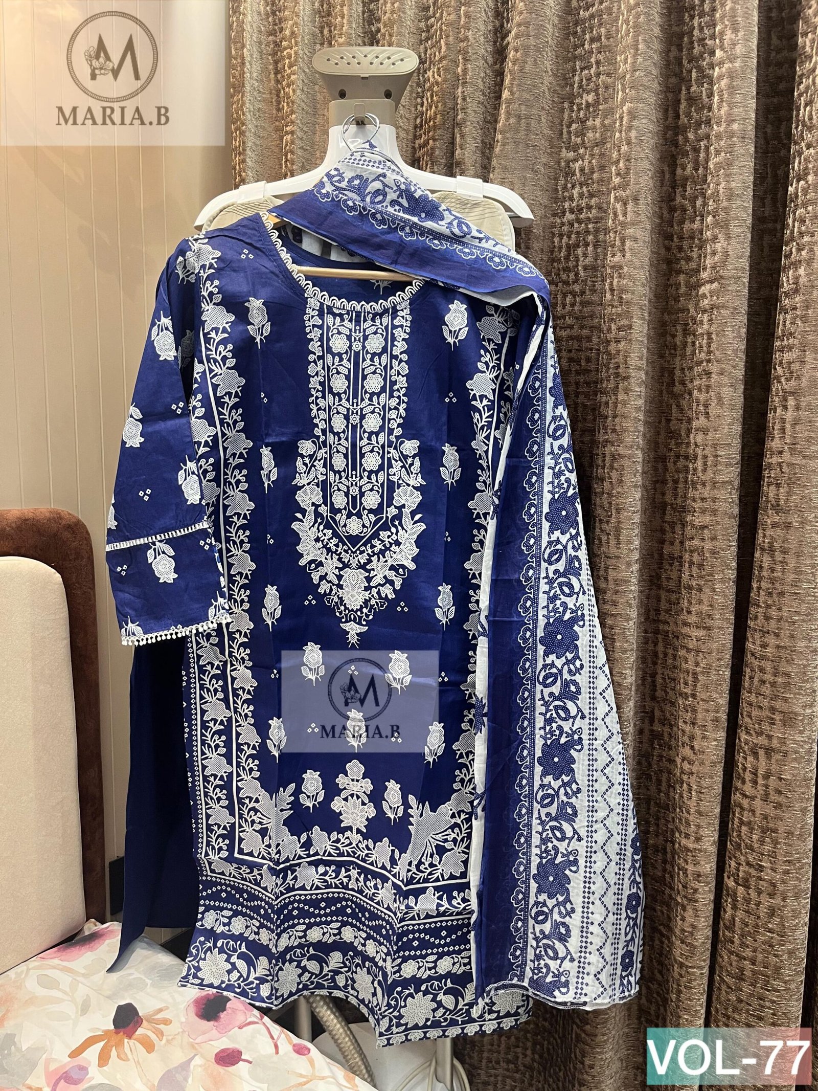 PRINTED COTTON STITCHED WITH STITCHED COTTON BOTTOM AND COTTON DUPATTA - Image 3