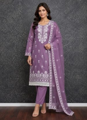 ROMAN SILK WITH LAKNAVI THREAD WORK  (2   MTR )