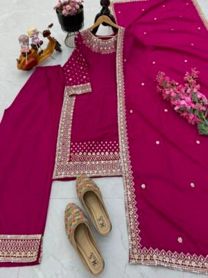 Alternative view of AK-Series New Designer Party Sharara Suit & Dupatta Set