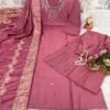 TRENDING KURTI AND PLAZZO SET IN HEAVY NECKLACE SEQUENCE EMBROIDERY & HAND WORK