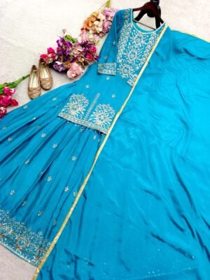 Alternative view of Launching New Design Trending Cinon Silk Silk *Top&Lehenga &dupatta