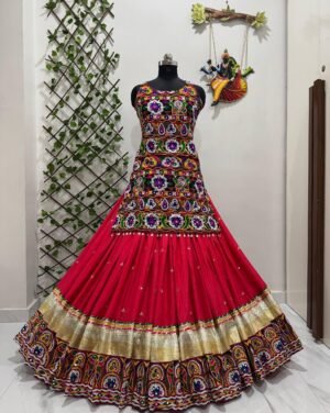 Alternative view of AK SERIES PRESENTING NEW  NAVRATRI  SPECIAL INDOWESTERN LEHENGA SET WITH GAMTHI WORK