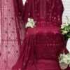 FAUX GEORGETTE WITH HEAVY EMBROIDERY AND MOTI WORK