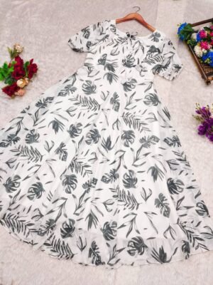 Alternative view of This beautiful dress features a delicate  hue adorned with a captivating floral print, it ensures comfort while keeping you stylish all day long