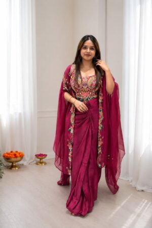 Get festive ready in our new New Super Trending Party Wear Shrug with Sarara