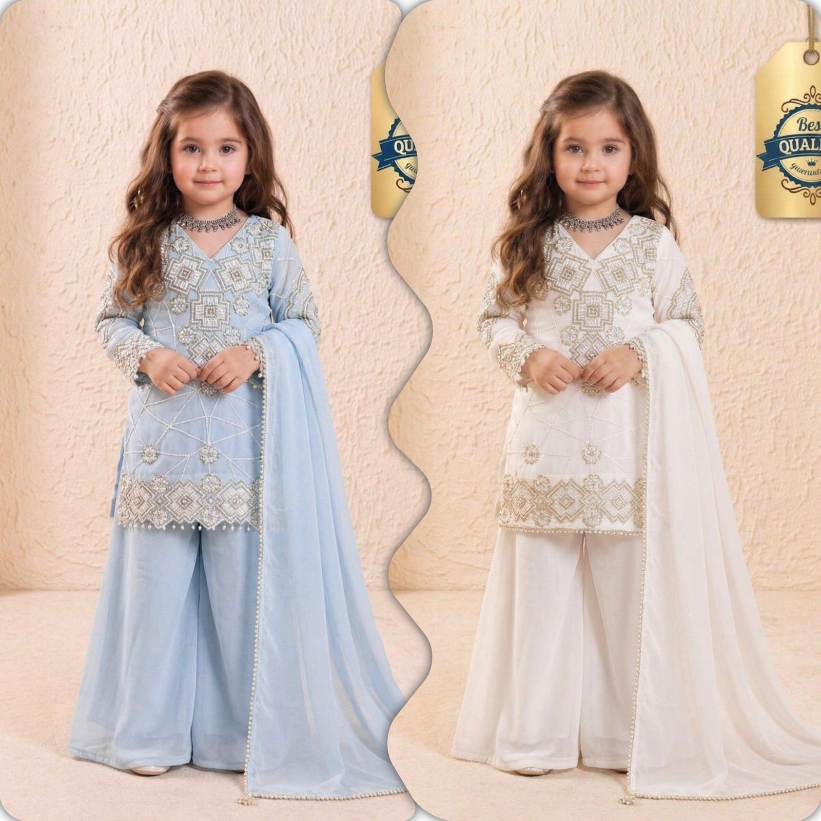 EXCLUSIVE AND TRENDY FOR WEDDING SEASON OUR SEQUENCE EMBROIDERY WORKED TOP, PALAZZO AND DUPATTA - Image 5