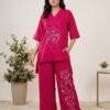 THIS SUMMER SEASON WEAR TRENDY CO-ORD SET WITH EMBROIDERY WORK