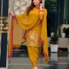 RESERNTING NEW READY TO WEAR SPACIAL FANCY DESIGN HEAVY EMBROIDERY AND SEQUENCE WORK TOP - PATIALA DHOTI  WITH  DUPATTA