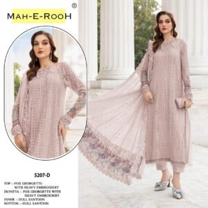 TOP & SLEEVES  : Fox Georgette with Embroidered 3mm Sequence work & Khatli Work