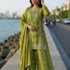 Launching New Fancy Design Pakistani Collection Top - Plazzo And Dupatta Set Fully Stitched Ready To Wear