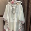 TITCHED SATIN WITH EMBROIDERY WORK AND FARSI SATIN BOTTOM WITH EMBROIDERY AND ORGANZA DUPATTA WITH EMBROIDERY WORK