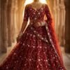 AK Launching 4 meter flared Sequins Embroidery Work Lehenga, Exceptional Quality with Can-Can and Canvas Layers, A Perfect Fusion of Glamour and Comfort
