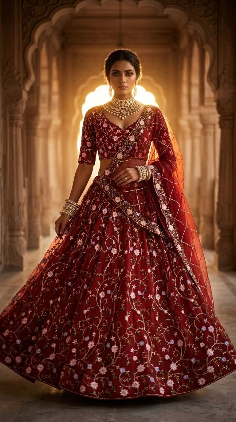 AK Launching 4 meter flared Sequins Embroidery Work Lehenga, Exceptional Quality with Can-Can and Canvas Layers, A Perfect Fusion of Glamour and Comfort