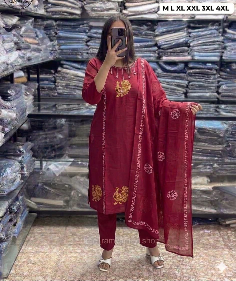 Launching New Designers Kurti With Pant With Dupatta Set