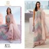 Chikenkari tricoloured heavy work embroidered suits Cotton bottoms unstitched