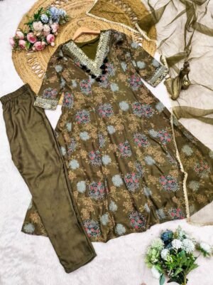 Alternative view of PREMIUM anarkali SALWAR SUIT digital print sets with dupatta
