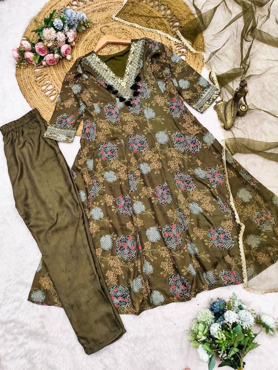 PREMIUM anarkali SALWAR SUIT digital print sets with dupatta - Image 2