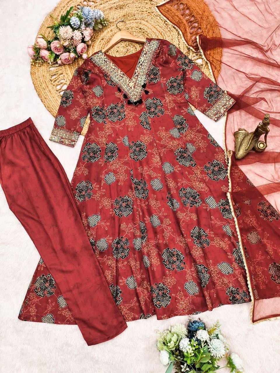 PREMIUM anarkali SALWAR SUIT digital print sets with dupatta - Image 4