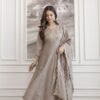 WOMEN VICHITRA SILK EMBROIDERED KURTA SET