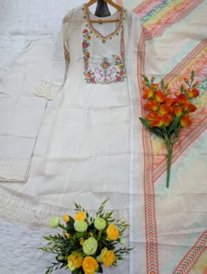 Alternative view of WOMEN'S PURE VISCOSE COTTON CHEX KURTA SET'S  PAVITRA