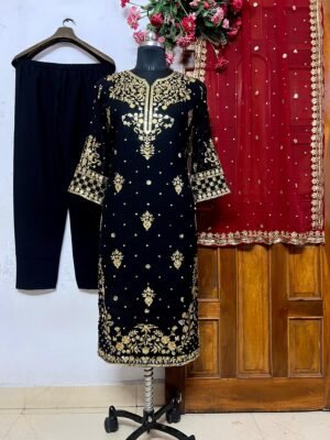 Alternative view of PRESENTING NEW KURTI SET IN GEORGETTE FABRIC WITH SEQUINS & ZARI  EMBROIDERY WORK
