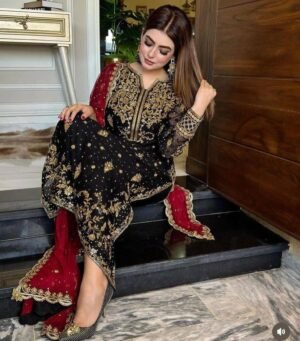 PRESENTING NEW KURTI SET IN GEORGETTE FABRIC WITH SEQUINS & ZARI  EMBROIDERY WORK