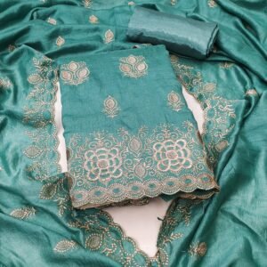 Vichitra Silk dupatta with one side border