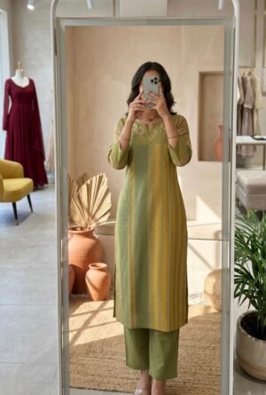 Alternative view of Bringing you the Magic of Premium Handwoven Fabrics sewed from Earthy tones of threads to Make you feel at Ease!