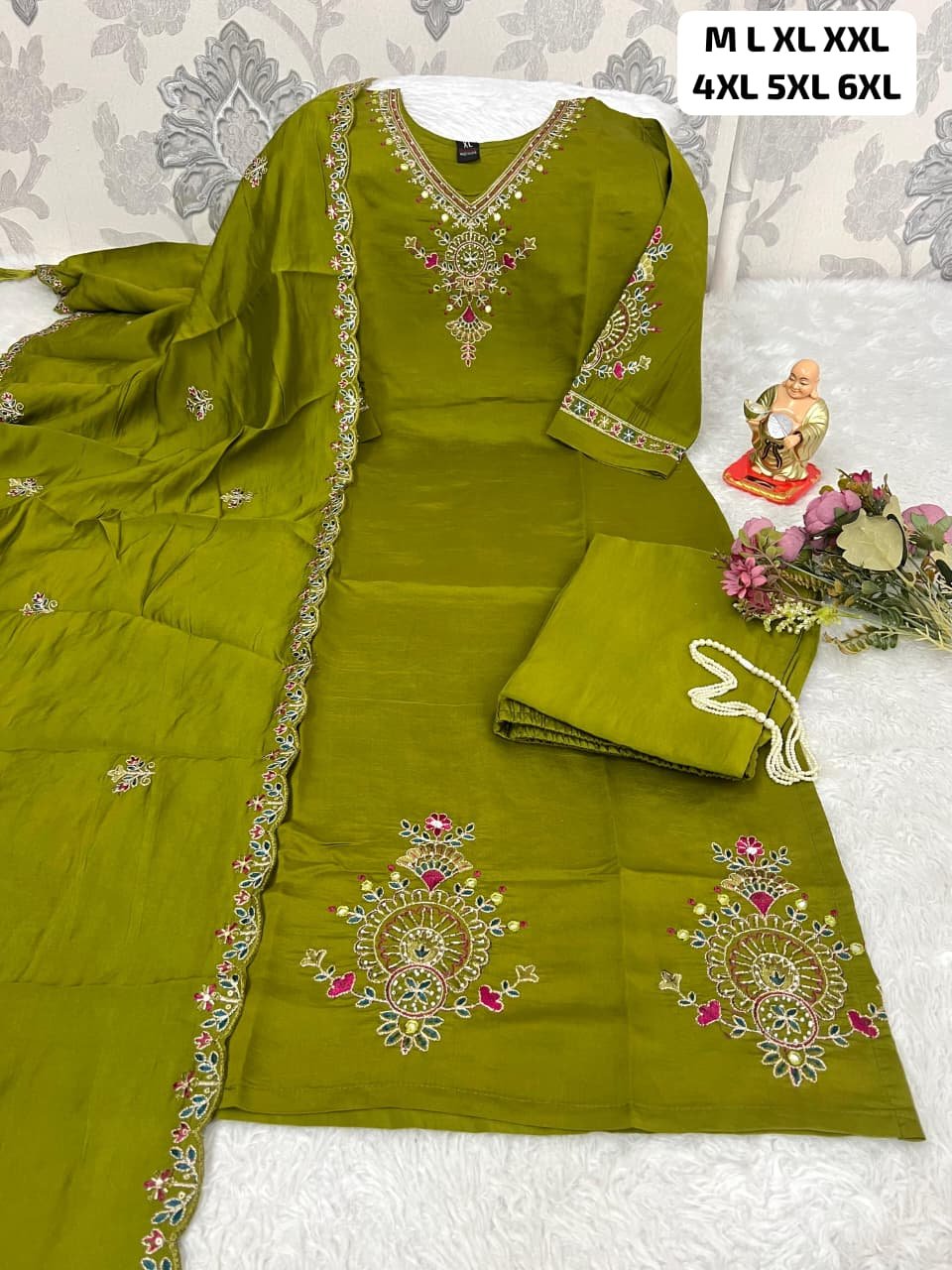 The Royal Roman Silk Collection Make a statement this season with our most-loved designer kurti set. - Image 3