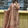 NEW ARIVELLS Ajarakh Print Anarkali Suit Set