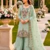 AK-Series New Designer Party Sharara Suit & Dupatta Set