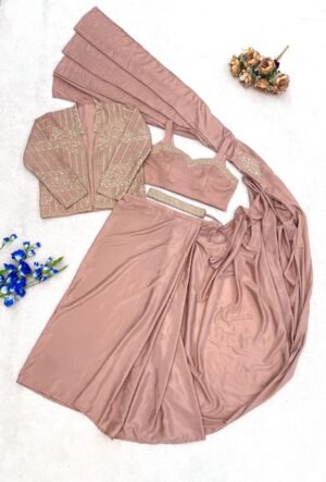 Alternative view of Experience effortless luxury with this premium ready-to-wear saree. Expertly tailored with precise pleats and a refined finish, it delivers a sophisticated look without compromising comfort.