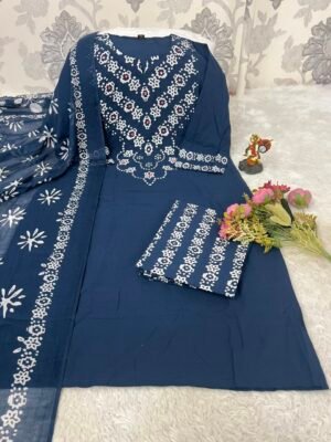 Looking to update your ethnic wardrobe Check out this stunning Bandhani Suit Set—perfect for daily wear, office, or small gatherings!