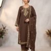 THIS WEDDING SEASON, TRY OUR DESIGNER EMBROIDERED WORKED TOP  PLAZZO SUIT WITH DUPATTA ⁠