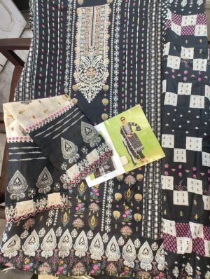 Alternative view of Cotton Digital Prints with Exclusive Heavy Self Embroidery (2.50 mtrs apx)