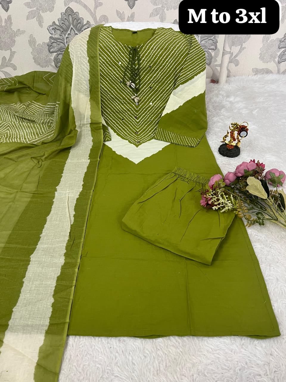 Looking to update your ethnic wardrobe? Check out this stunning Bandhani Suit Set—perfect for daily wear, office, or small gatherings! PRODUCT DESCRIPTION: - Image 4