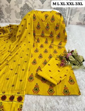 Alternative view of Pure fine Cotton fabric Embroidery Work Kurti with Pant with cotton 100-100 Dupatta