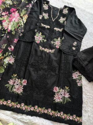 Alternative view of CAMBRIC COTTON WITH HEAVY EMBROIDERY WORK