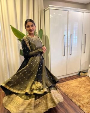 Featuring chinon silk kurti & lehenga with elegant dupatta in georgette with beautiful sequins embroidery work Quality is worth paying