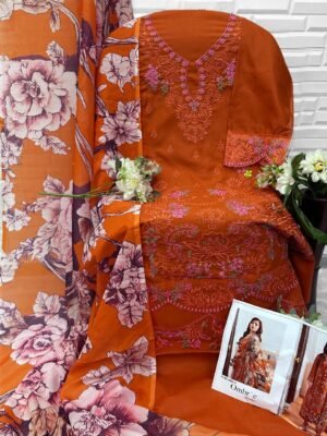 Alternative view of CAMBRIC COTTON WITH HEAVY EMBROIDERY WORK