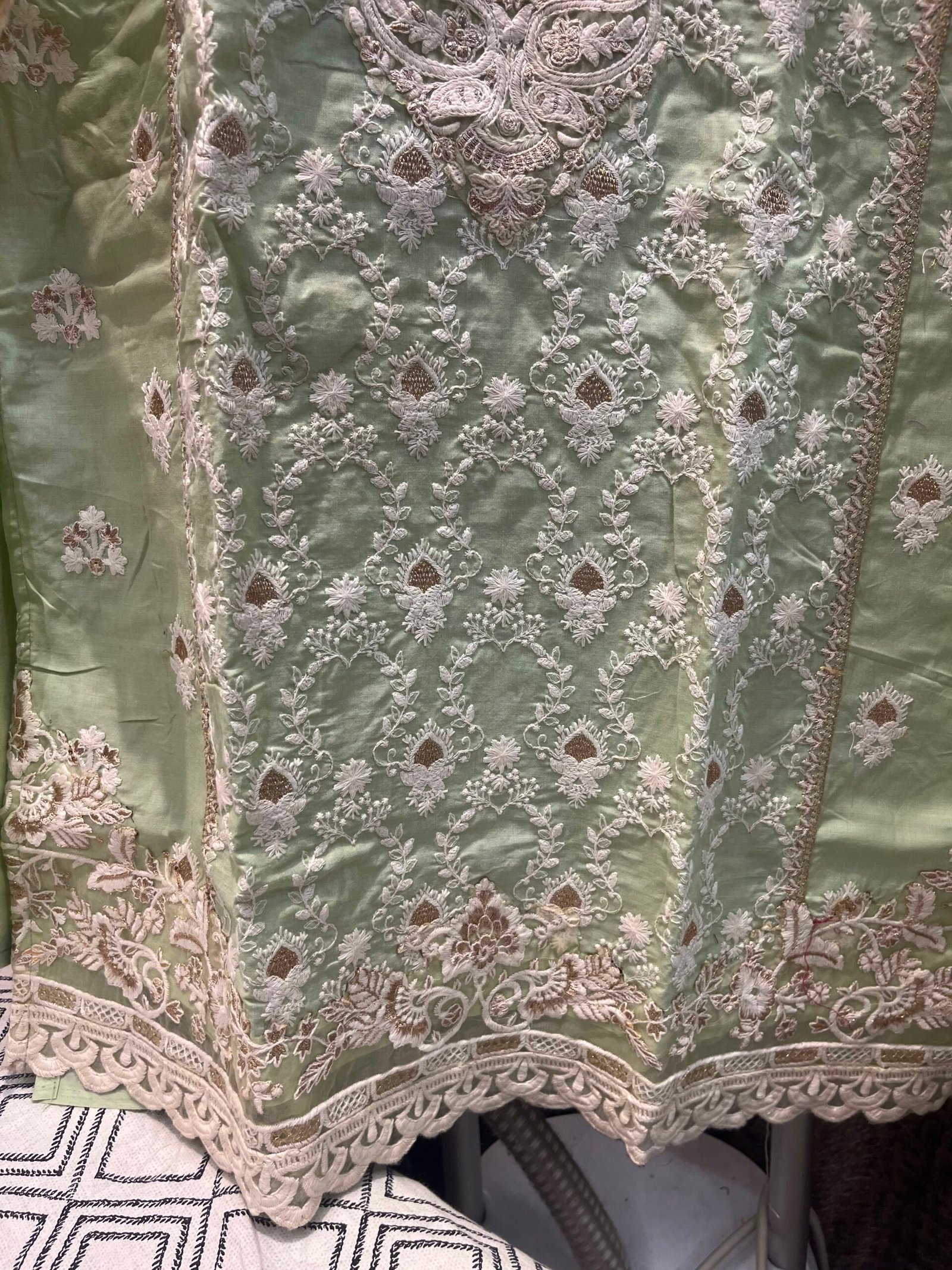 FULL STITCHED COTTON TOP WITH HEAVY EMBROIDERY WORK - Image 6