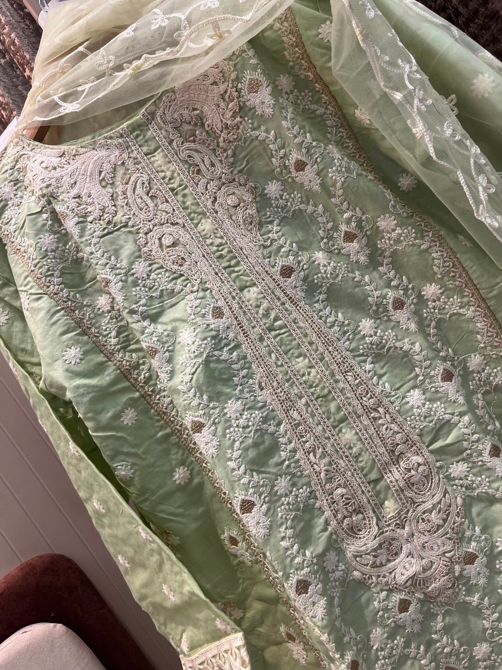 FULL STITCHED COTTON TOP WITH HEAVY EMBROIDERY WORK - Image 5