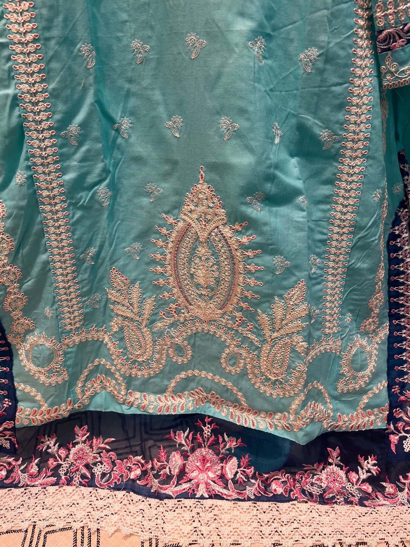 FULL STITCHED COTTON TOP WITH HEAVY EMBROIDERY WORK - Image 3