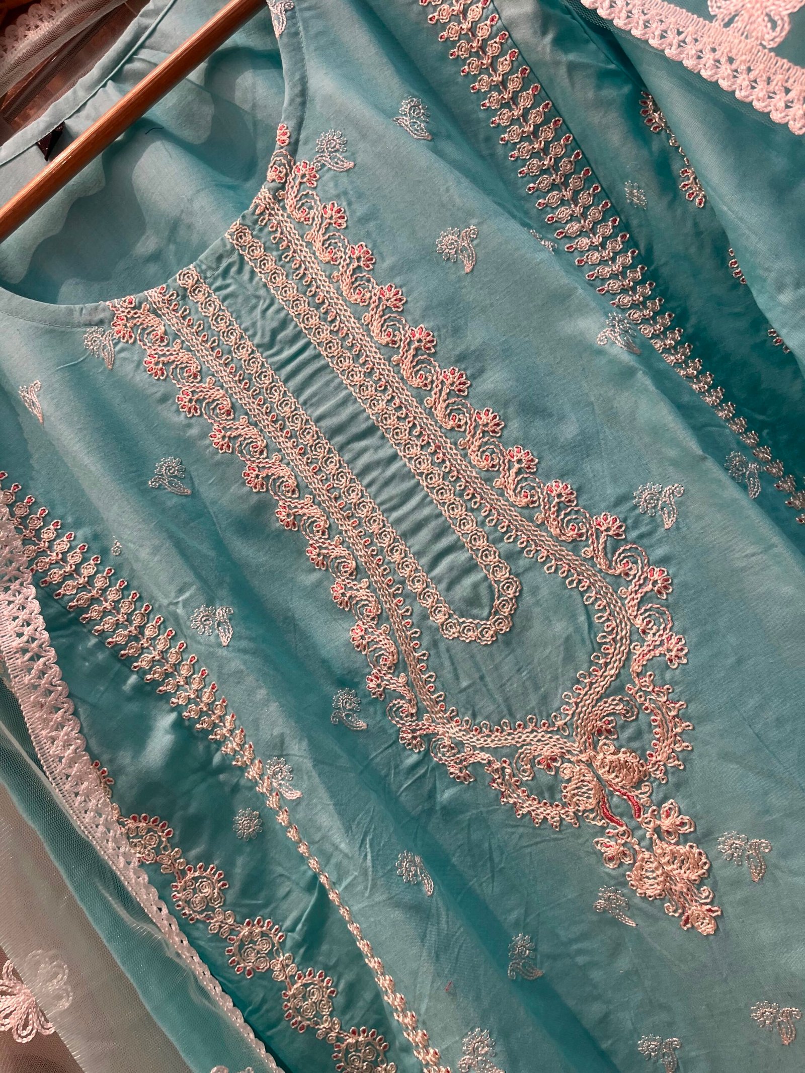 FULL STITCHED COTTON TOP WITH HEAVY EMBROIDERY WORK - Image 2