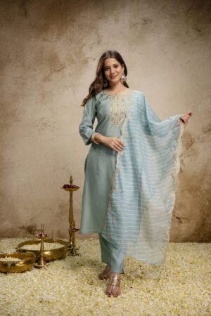 WOMEN'S PURE VISCOSE CHANDERI KURTA SET'S