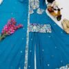 AK-Series New Designer Party Sharara Suit & Dupatta Set