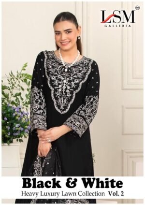 Alternative view of NEW NEW NEW THE ONE N ONLY SUPER HIT COLLECTION IN NEW STYLE WITH BLACK N WHITE COMBINATION  UNIQUE PATTERN LIKE DREAM COMES TRUE AND  USEUAL  BEST QUALITY FABRICS